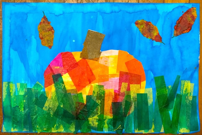 tissue paper collage art projects for kids