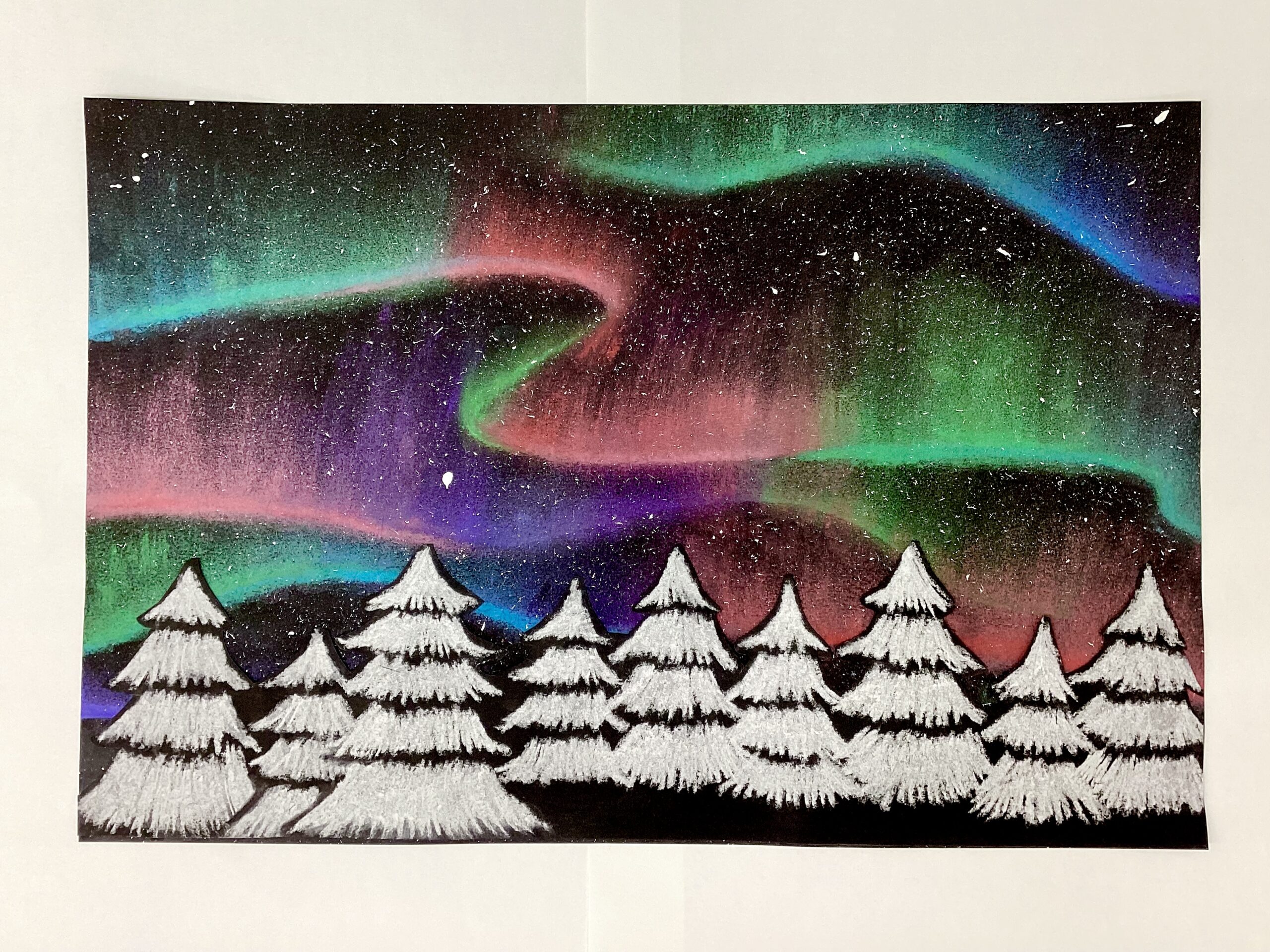 Winter Northern Lights – Art with Mrs Filmore